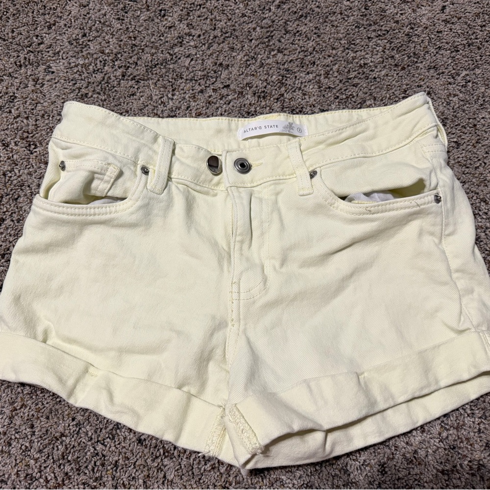 Yellow Jean shorts